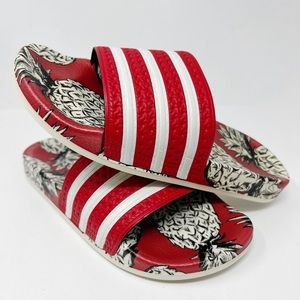 Adidas Originals Adilette Slides Mens Sandal Size 7 MADE IN ITALY D96683 Vintage